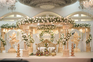 Encantador Mandap DE BODA tallado en madera, tamaño personalizado, Triple Pilar, conjunto de Mandapam barato, el mejor diseñador de decoración del Reino Unido, Australia, EE. UU. - Product Image 4