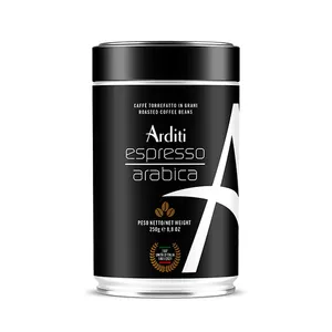 ราคาต่ําขายดีที่สุดแหล่งกําเนิดสินค้าอิตาลีคุณภาพระดับพรีเมียม ARDITI เอสเพรสโซ่อาราบิก้าเมล็ดกาแฟคั่ว 250 กรัมสําหรับขาย