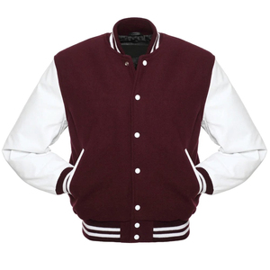 High Street toutes les tailles hommes femmes enfants veste universitaire en cuir véritable Bomber CollegeBaseballjacket pour hommes livraison DDP - Product Image 6