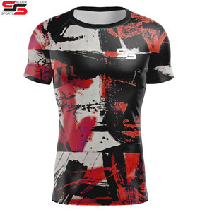 2025/26 Full Sublimation Style Short Sleeve Men's Rash Guard Own Your Own Custom Design Made in Pakistan - Product Image 3