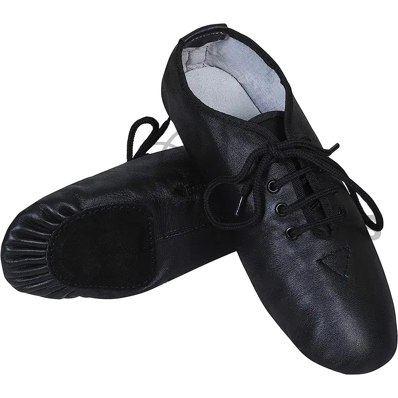 Hoge Kwaliteit Canvas Veters Zwarte Jazz Dance Boots Dans Oefenschoenen Voor Mannen En Vrouwen Zacht En Comfortabel