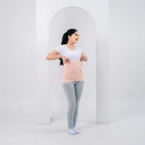 Best Postpartum 3-in-1 Breathable Washable <b>Elastic</b> Rubber Cotton Webbing Belly <b>Belt</b> Tummy Band Girdle Corset Body Shaper <b>Waist</b> - Product Image 5