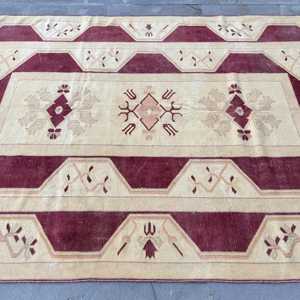 พรมตุรกีวินเทจ ขนาด 6.1x9.3 ฟุต สีแดงล้วน - Product Image 4