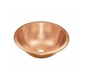 Évier de cuisine moderne de haute qualité en acier inoxydable plaqué or forme ronde avec bol unique taille personnalisée pour les clubs de ferme - Product Image 5