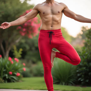 Pantalones de compresión de cintura alta con cordón para hombre, ropa de entrenamiento, mallas para hombre, pantalones cortos de compresión para ejercicio de gimnasio para hombre - Product Image 4