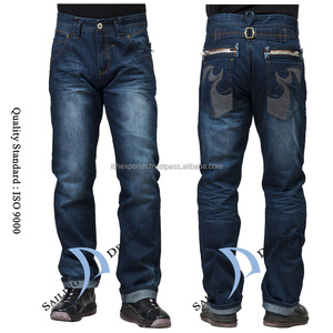 Jean en Denim Nouveau Style avec Design sur la Poche - Product Image 1