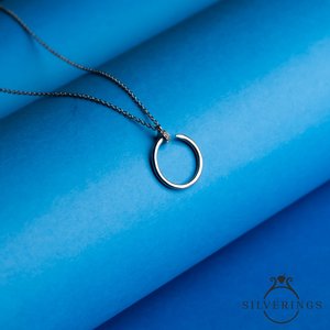 Collier en argent sterling 925 Silverings Nailed It avec zircon et motif géométrique - Product Image 5