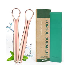 Kit de Limpiador de Lengua Portátil, Reutilizable, Ecológico, con Mango Flexible de Acero Inoxidable de Alta Calidad, con Estuche de Viaje - Product Image 3