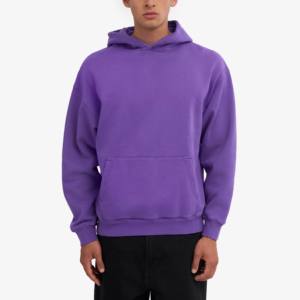 Sweats à capuche personnalisés pour hommes 100% coton oversize épaules tombantes sweats à capuche Streetwear sweats à capuche poids lourd pull à capuche pour hommes - Product Image 1