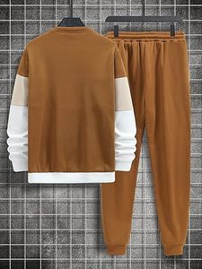 ชุดวอร์มลำลองคอวีผ้าฝ้ายฟลีซหลากสีพิมพ์โลโก้ตามสั่งสำหรับผู้ชายและผู้หญิง - Product Image 2