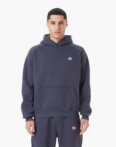 Vêtements de sport surdimensionnés de haute qualité 100% coton Streetwear pull manches raglan teint uni motif solide sweats à capuche respirants hommes - Product Image 1