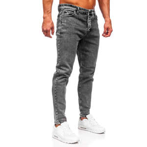 Pantalones vaqueros personalizados de calidad superior rectos para hombre transpirables informales y de calle pantalones vaqueros para hombre - Product Image 3