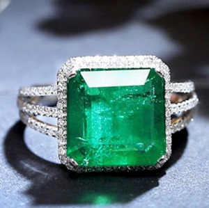 Handmade 925 Sterling <b>Silver</b> Fine Jewelry Green <b>Emerald</b> Engagement <b>Ring</b> Women Indian Weddings Wholesale Lot Jaipur Mehrajudin - Product Image 1