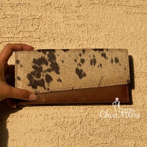 Nuevas carteras de piel auténtica hechas a mano para mujer, cartera delgada de cuero plegable, bolso de mano de piel a presión, monedero de piel de vaca auténtica - Product Image 1