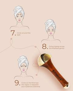 Kansa Madera metal Masajeador facial Ayurvedic Kansa Herramienta de masaje Varita de madera Kansa para el cuidado de la piel China - Product Image 2