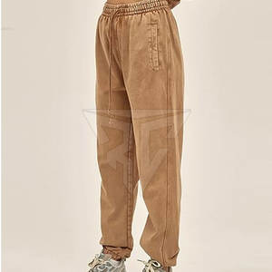 Pantalon délavé à l'acide de la meilleure qualité sur mesure pour hommes en coton et polyester style décontracté vêtements d'extérieur conceptions OEM avec logo personnalisé - Product Image 5