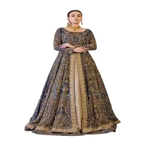 El nuevo diseñador de trabajo pesado con cuentas Lehenga para mujer, vestido de novia para novia, Colección 2023 India