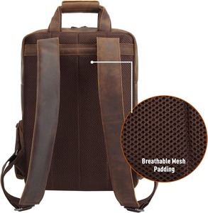 หนังวัวโพลาร์หลายแล็ปท็อปกระเป๋าเป้สะพายหลังวันแพ็คกระเป๋าเดินทาง Satchel สําหรับชาย - Product Image 3