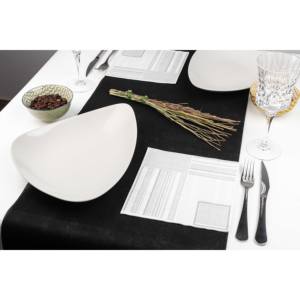 Serviettes imprimées Campos grises 40x40cm, Bambutex Naturel, 600 pièces, B2B - Product Image 3