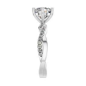 950 platine Original VVS D Moissanite Twist Design bague de fiançailles de mariage IGI certifié luxe bijoux fins - Product Image 2