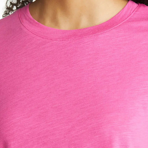 T-shirt personnalisé pour femmes 51% coton 49% rayonne avec cordon de serrage latéral pour hommes - Product Image 4