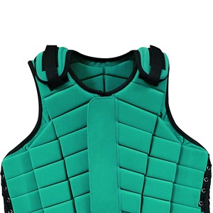 Chaleco de Equitación Unisex sin Mangas, Verde, Neopreno Transpirable, Color Sólido, Tejido de Seguridad - Product Image 2
