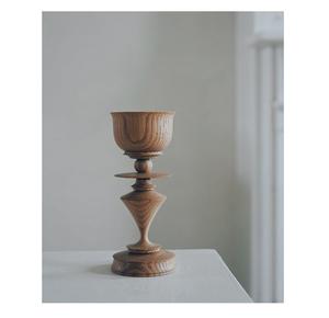 Support de bougie tendance en bois naturel fait main, style vintage, sculpté à la main en Inde, décoration de table de Noël, export - Product Image 4