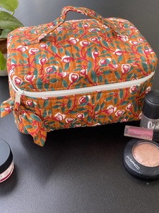 Bolsa de Maquillaje Vintage Multicolor de Algodón con Cierre de Cremallera, Resistente al Agua, Ecológica, Duradera, para Almacenamiento de Maquillaje, Estuche de Cosméticos de Viaje - Product Image 5