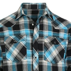 Camisa de franela de moto reforzada con aramida para hombre al por mayor Camisa de moto de seguridad con diseño de cuadros Protección blindada - Product Image 4