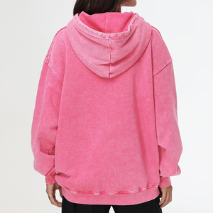 Sudadera con Capucha de Forro Polar Lavado Ácido Informal para Invierno, Manga Larga, Largo Regular, Ecológica y de Secado Rápido para Mujer - Product Image 2