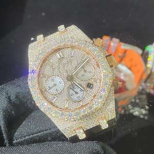 Reloj Deportivo de Lujo para Hombre, Estilo Hip Hop, Personalizado, con Diamantes, Correa de Cuero, Acero Inoxidable para Movimiento Mecánico ETA - Product Image 4