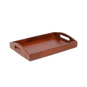 Cherry Brown Color <b>Wooden</b> Large <b>Tray</b> Rectangular Serving <b>Tray</b> Serving <b>Decor</b> Stackable Dessert Serving <b>Tray</b> Available for Sell - Product Image 2