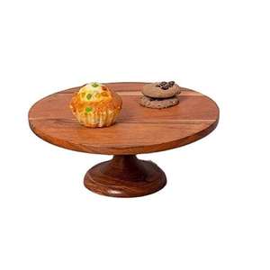 Base para Pastel y Plato para Postres de Madera de Acacia Real, Elegante Base de Madera de Acacia para Cumpleaños y Fiestas, Madera de Acacia de Primera Calidad - Product Image 6