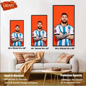Gran brillante jugador de fútbol lienzo impresión UV Arte de la pared Decoración pintura Vertical Lionel <span class=keywords><strong>Messi</strong></span> cristal porcelana lienzo impresión cartel - Product Image 5