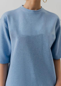 Camiseta de Algodón Grueso de Alta Calidad al por Mayor, Personalizable, de Manga Corta, Transpirable, de Secado Rápido, para Mujer, Corte Regular, para Verano - Product Image 2