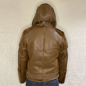 Blouson Bomber en Cuir de Haute Qualité avec Col, Imperméable et Coupe-Vent, Hiver, Service OEM Personnalisé, Prix Raisonnable 2025 - Product Image 6