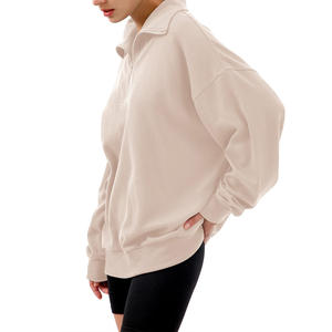 สไตล์ยอดนิยมใส่สบายสำหรับผู้หญิงพร้อมซิปสี่ส่วนดีไซน์ทันสมัยสีทึบเรียงรายสำหรับกิจกรรมออกกำลังกายประจำวันในฤดูหนาว - Product Image 3