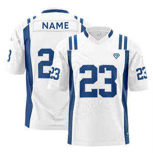 เสื้อเจอร์ซีย์อเมริกันคอวีแขนสั้นชุดฟุตบอลผู้ชายเสื้อกีฬาผ้าระบายอากาศแห้งเร็วออกแบบได้ตามต้องการ - Product Image 1