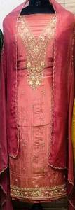 Modern Designer Indian Fashion-Forward Traditional Style Hand Embroidered Beautiful Party <b>Wear</b> Unstitched Silk Suits for <b>Men</b> - Product Image 2