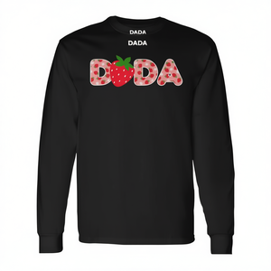 T-shirt à manches longues pour la famille, motif fraise Dada, pour le premier anniversaire, personnalisable, promotionnel - Product Image 2