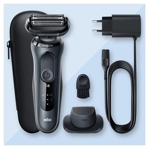 Kit de rasoir électrique sans fil pour homme avec grille et tondeuse, tête pivotante pour un rasage précis, étanche IPX7, interface en allemand - Product Image 1