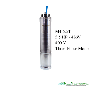 Motor Sumergible Eléctrico de Producción Italiana M4-5,5T, Bomba de Agua Sumergible para Pozos Profundos de 4 Pulgadas, Lleno de Aceite - Product Image 1