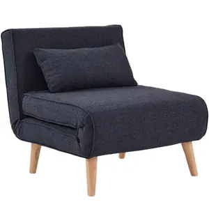 Дешевый диван-футон с подставкой для чашек, складное кресло из искусственной кожи с мягкой обивкой