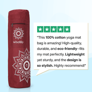 กระเป๋าใส่เสื่อโยคะสีน้ำตาลแดงที่หรูหราและใช้งานได้ดี - Product Image 4