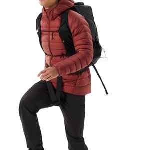 Veste matelassée de randonnée d'hiver de luxe pour hommes du fabricant, stockage pliable à capuche, fermeture à glissière avant, teinture unie, vente à chaud - Product Image 6