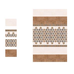 Design 3D en pierre avec motif de fleurs Carrelages muraux en céramique émaillée brillante 30x45cm - Product Image 4