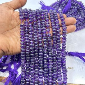 ลูกปัดอะมีทิสต์สีน้ำเงินธรรมชาติ รูปทรงฟักทอง สไตล์เมลอน คุณภาพสูง สำหรับทำเครื่องประดับ ผ่านการเคลือบแว็กซ์/น้ำมัน ได้รับการรับรองจากผู้ที่สาม - Product Image 1