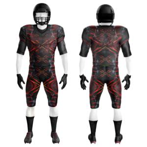 Ensemble d'uniformes de football américain à manches courtes confortables de qualité supérieure matériel respirant sergé sublimation imprimé saison estivale - Product Image 4