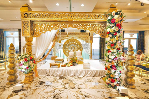 ใหม่ Jodha Akbar Mandap สำหรับงานแต่งงานงานแต่งงานราคาดีที่สุดแกะสลักสูง mandaps สี่เหลี่ยมทองคำสำหรับอินเดียตกแต่งงานแต่งงาน UK - Product Image 3