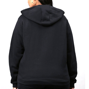 Sweats à capuche surdimensionnés pour femmes Logo personnalisé Sweats à capuche pour femmes Pull ample brodé uni 100% coton Sweatshirts - Product Image 2